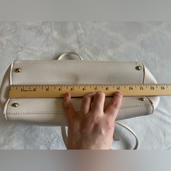 Ulta Beauty Classic Cream White Tote Bag with Shoulder Strap Faux Leather - Picture 11 of 13